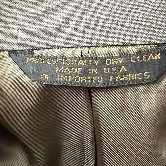 John Clarenton Sports Blazer Jacket Men's 44R Gray 2 Button Single Breast Suit - Picture 8 of 14